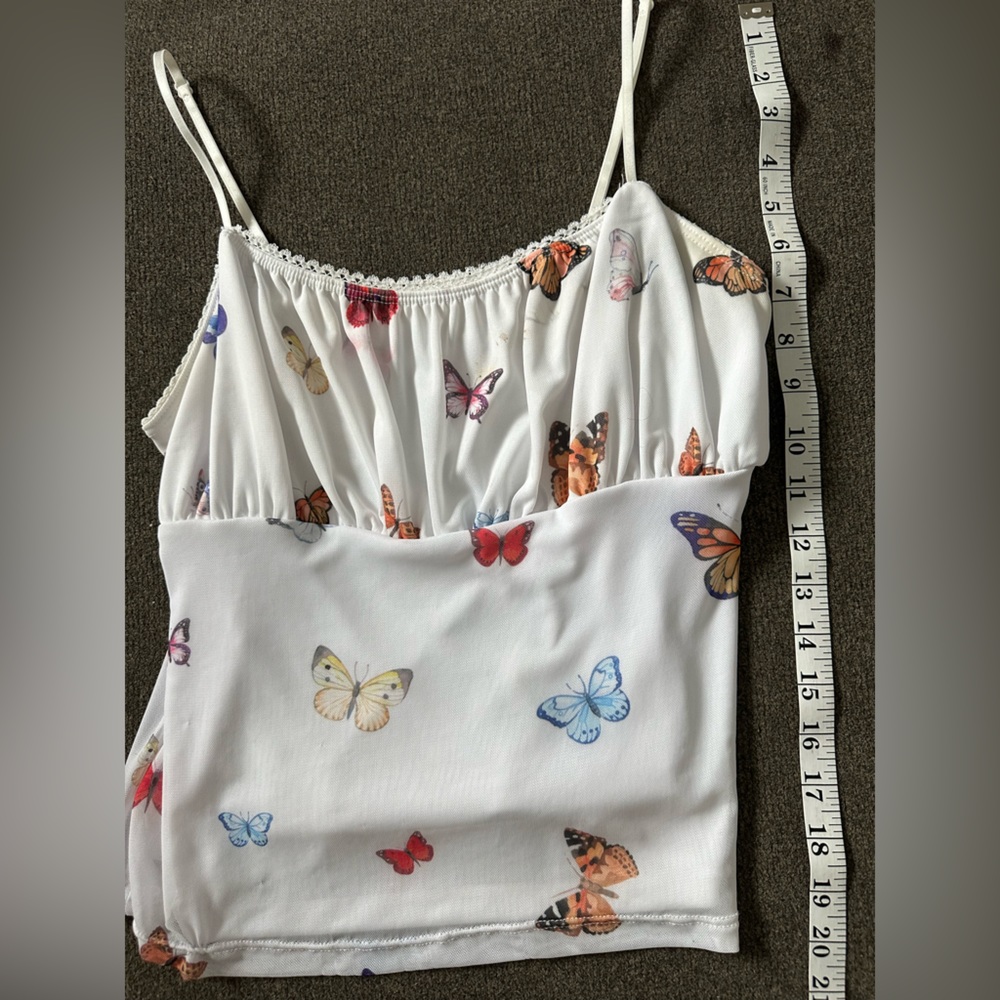 White butterfly top